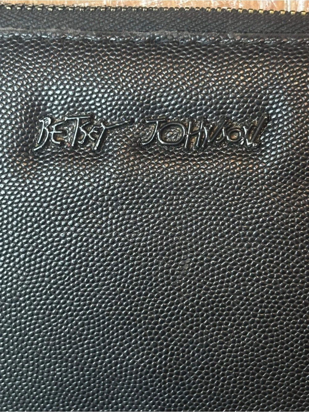 Betsey Johnson Black Zip-Around Wallet